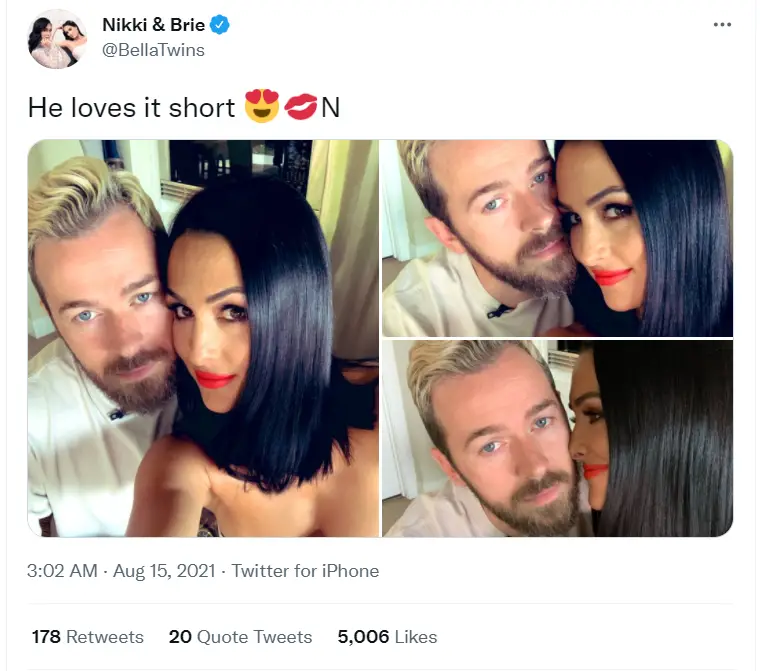 Nikki bella hair tweet august 2021